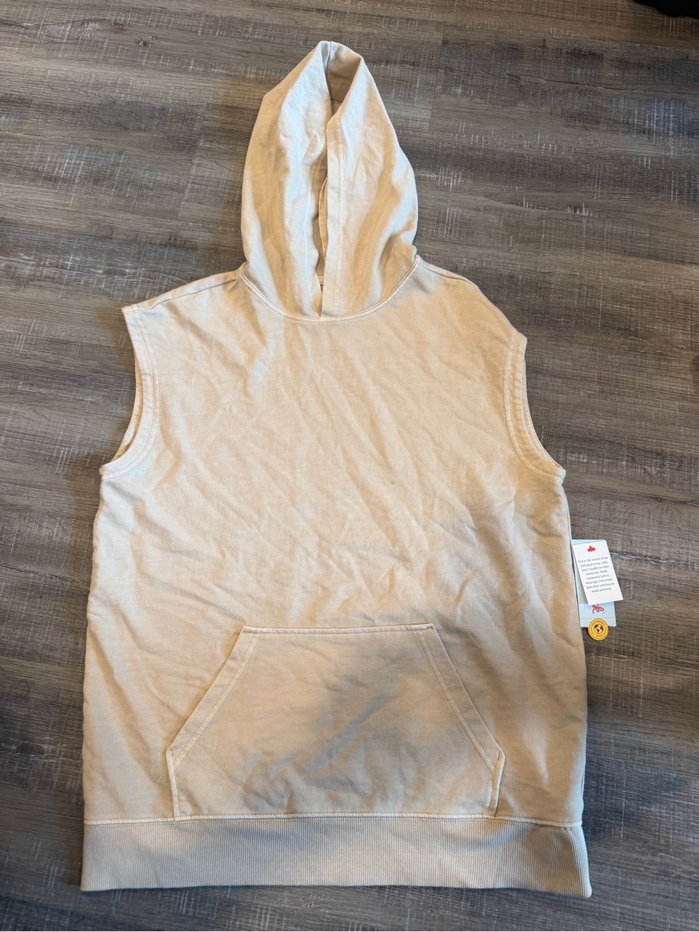 Cat & Jack Sleeveless Hooded Pullover - Beige